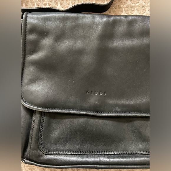 Giudi Italian Leather Brown Crossbody Shoulder Bag, leather  bag, vintage bag - Picture 3 of 14
